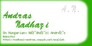 andras nadhazi business card